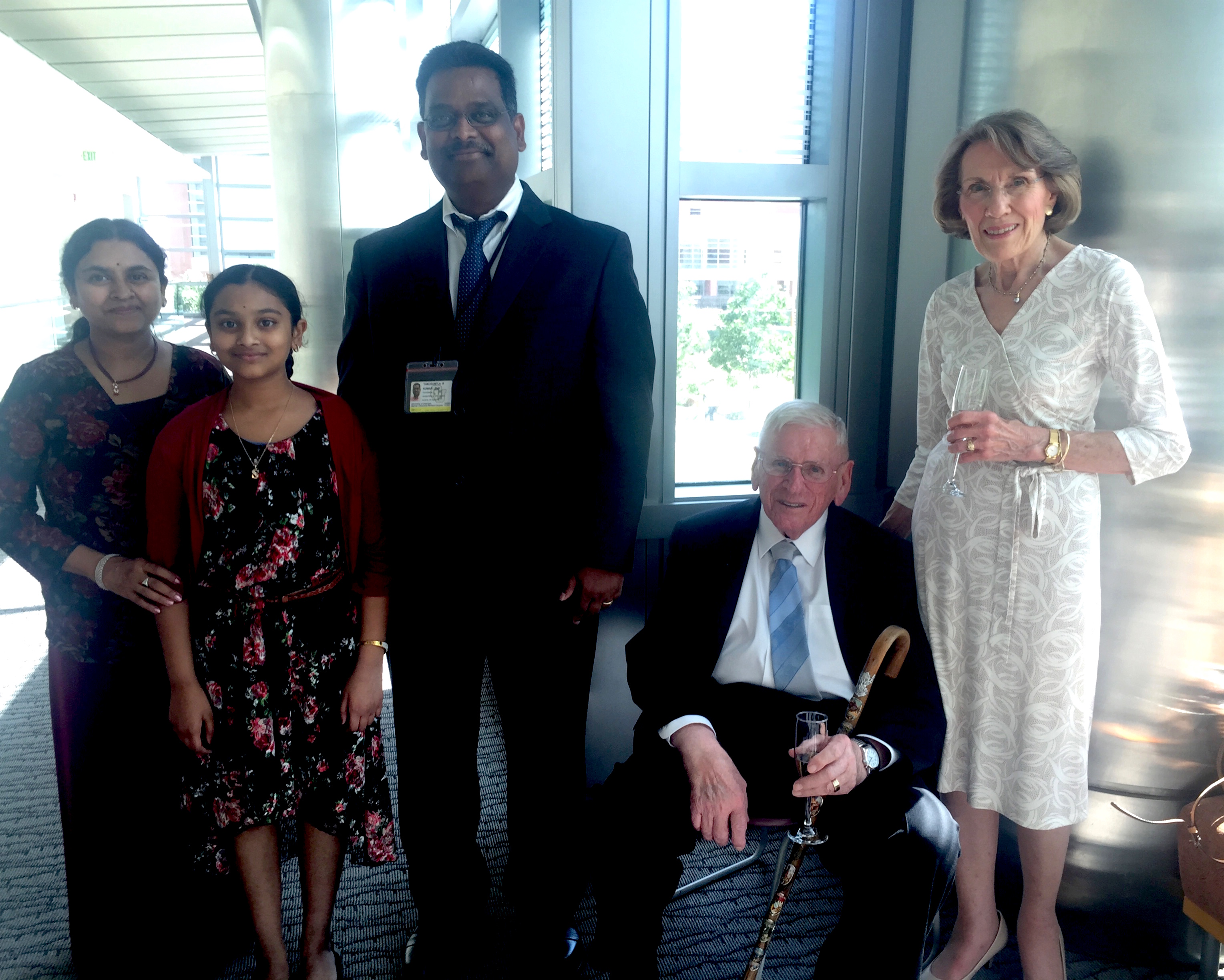 Dr. Kumar and his family together with Dr. and Mrs. Edgar Makowski in 2016.